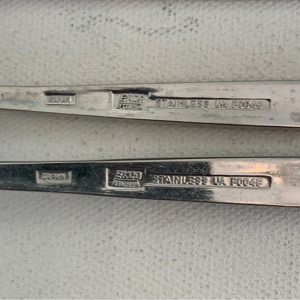 Ekco Eterna Textured Stainless Steel Flatware Japan UA F0645 Petite 5 Piece Set